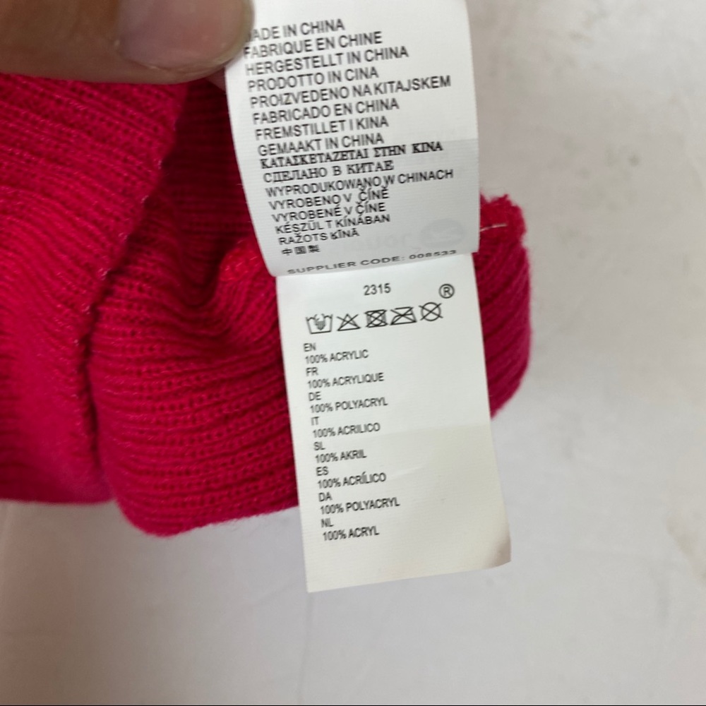 Rossignol Red ribbed beanie hat ski snow winter - Picture 4 of 4